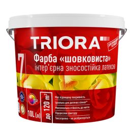 Фарба  інтер'єрна шовковиста зносостійка латекс TRIORA 10л