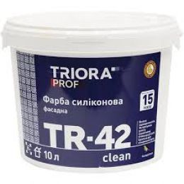 Фарба силіконова водоемульсійна Triora TR-42 clean мат білий 10 л