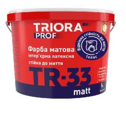 Фарба інтер’єрна латексна TR-33 matt TRIORA prof 10л